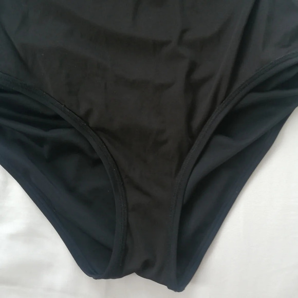 Victoria Secret Ruched Stomach Plunging Halter One Piece Swim Bathing Suit M - Picture 10 of 16